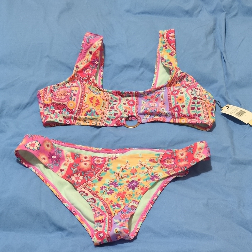 Nanette Lepore Multicolor Floral Bikini Women's Sz 10